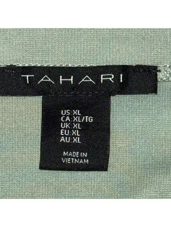 TAHARI Women’s Seamed Front Stretch Soft Boat Neck Top in Moss Green-Size XL - Picture 8 of 9